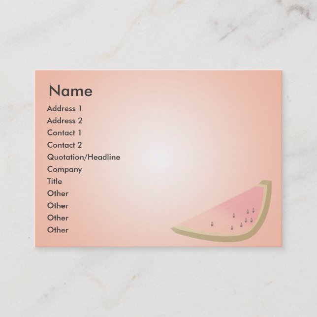 Tarjeta De Visita Melón - rechoncho (Anverso)