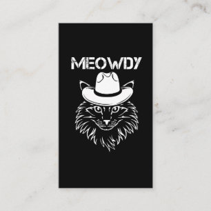 Tarjeta De Visita Meme para animales occidentales del gato Meowboy