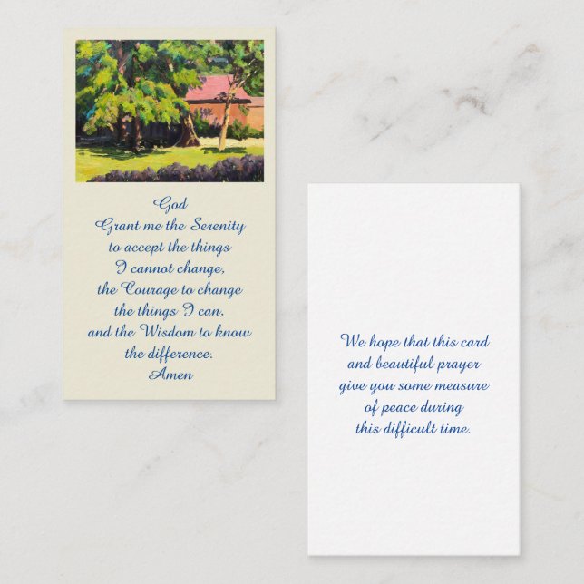 Tarjeta De Visita Memorial Celebration of Life Picture Card (Anverso / Reverso)
