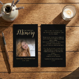 Tarjeta De Visita Memorial de Foto Personalizado