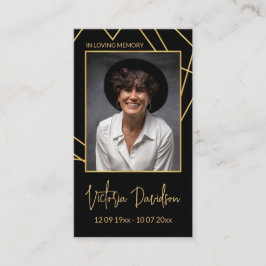 Tarjeta De Visita Memorial Funeral Foto Oración Personalizado Marco