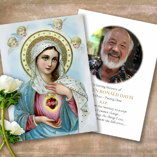 Tarjeta De Visita Memorial funerario Cartas de la Virgen María Oraci