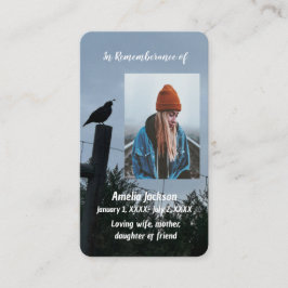 Tarjeta De Visita Memorial Keepsake Christian California Quail Bird