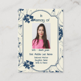Tarjeta De Visita Memorial Keepsake Classic Foliage moderno
