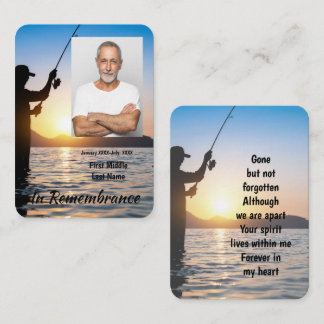 Tarjeta De Visita Memorial Keepsake Fishman Fishing Fish