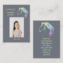 Tarjeta De Visita Memorial Keepsake Pastel Horse Art