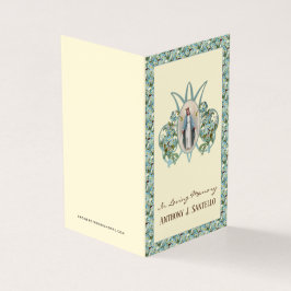 Tarjeta De Visita Memorial religioso católico en memoria de las tarj