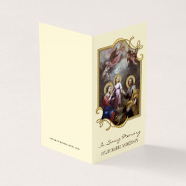 Tarjeta De Visita Memorial religioso católico en memoria de las tarj