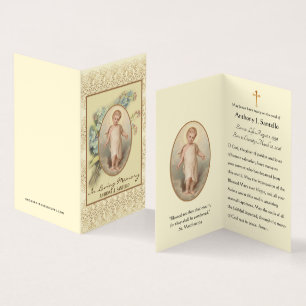 Tarjeta De Visita Memorial religioso católico en memoria de las tarj