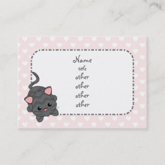 Tarjeta De Visita Mendigando a KItty con el corazón