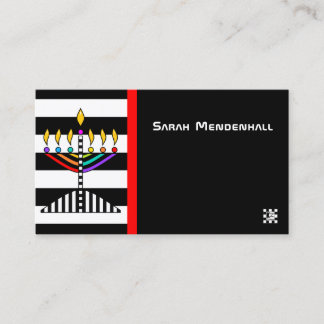Tarjeta De Visita Menorah moderna