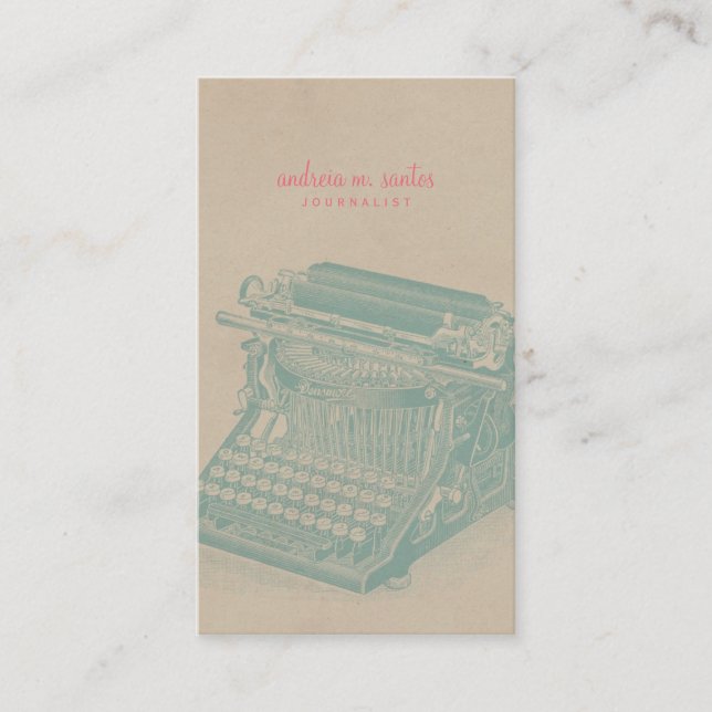 Tarjeta De Visita Menta de Guay de la máquina de escribir del (Anverso)