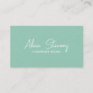 Tarjeta De Visita Menta minimalista elegante moderna