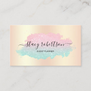 Tarjeta De Visita Menta moderna elegante y planificador color de