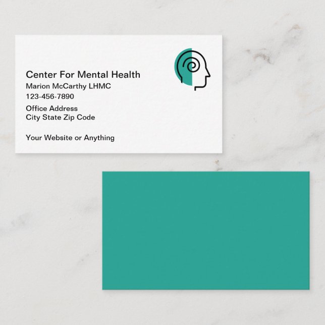 Tarjeta De Visita Mental Health Counselor Business Cards (Anverso / Reverso)