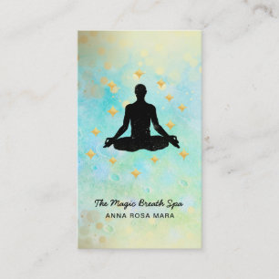 Tarjeta De Visita ** Mentalidad de meditación de oro del Purpurina 