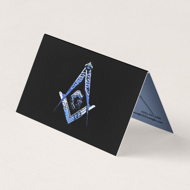 Tarjeta De Visita Mentes masónicas (azul) (Anverso)