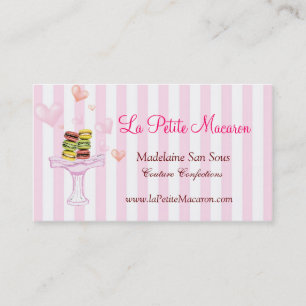 Tarjeta de visita menuda de Macaron del La
