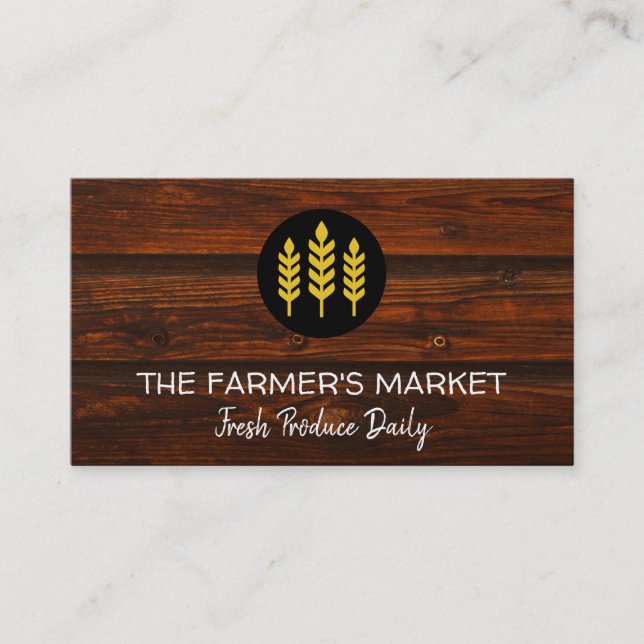 Tarjeta De Visita Mercado de agricultores (Anverso)