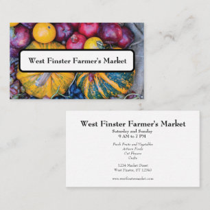 Tarjeta De Visita Mercado de agricultores de frutas y verduras de ot