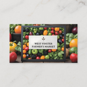Tarjeta De Visita Mercado de armazones de frutas y verduras