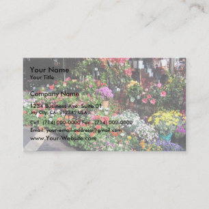 Tarjeta De Visita Mercado De Flores En Niza En Francia