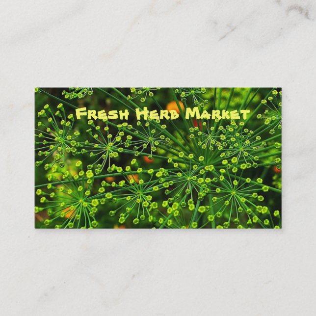 Tarjeta De Visita Mercado de hierbas frescas (Anverso)