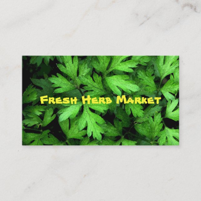 Tarjeta De Visita Mercado de hierbas frescas (Anverso)
