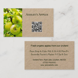 Tarjeta De Visita Mercado de la granja de huertos de Apple Orchard