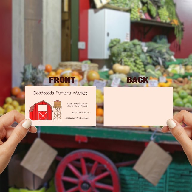 Tarjeta De Visita Mercado de los agricultores (Subido por el creador)