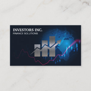 Tarjeta De Visita Mercados Financieros Gráfico de Crecimiento Logo
