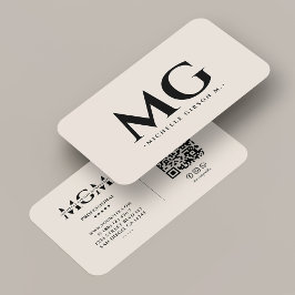 Tarjeta De Visita Mercadotecnia Minimalista Profesional Iniciales Ar