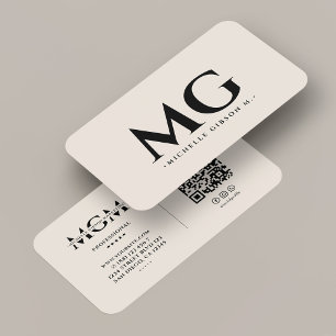 Tarjeta De Visita Mercadotecnia Minimalista Profesional Iniciales Ar