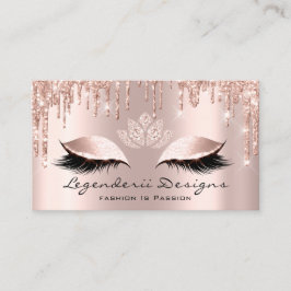 Tarjeta De Visita Mercedes Fashion Eyelash Lashes Purpurina Lotus