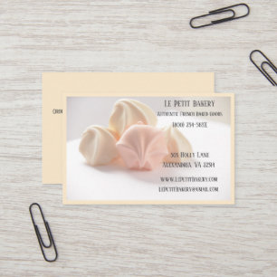 Tarjeta De Visita Merengue Bakery Baker Pastry Bake Shop Chef