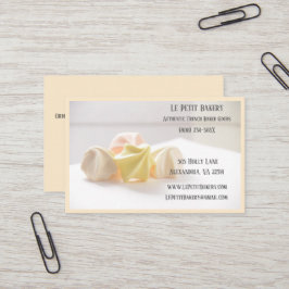 Tarjeta De Visita Merengue Bakery Baker Pastry Bake Shop Chef