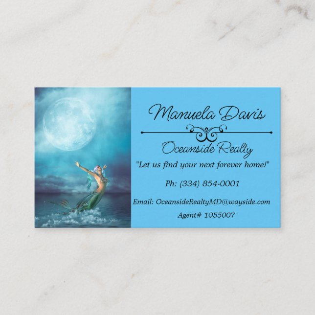 Tarjeta De Visita Mermaid Moon (Anverso)