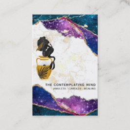 Tarjeta De Visita *~* Mermaid Mystic Agate Galaxy Moon Business Card