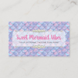 Tarjeta De Visita Mermaid Tail Scale & Pearl Pastel Sparkle Boutique