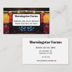 Tarjeta De Visita Mermeladas y Jaleas de Frutas Artesanales