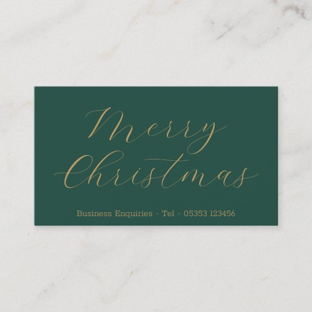 Tarjeta De Visita Merry Christmas Customer Contact (Anverso)