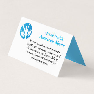 Tarjeta De Visita Mes de concientización sobre la salud mental