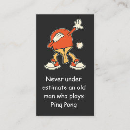 Tarjeta De Visita Mesa de tenis de Ping Pong Nunca subestimes 