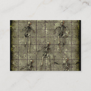 Tarjeta De Visita Metal aherrumbrado con los esqueletos