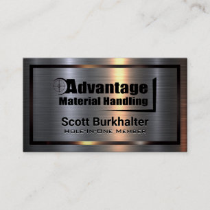 Tarjeta De Visita Metal Aluminio   Ventaja Manejo de Materiales