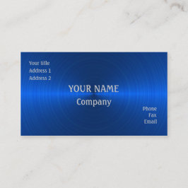 Tarjeta De Visita Metal azul