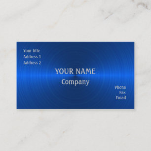 Tarjeta De Visita Metal azul