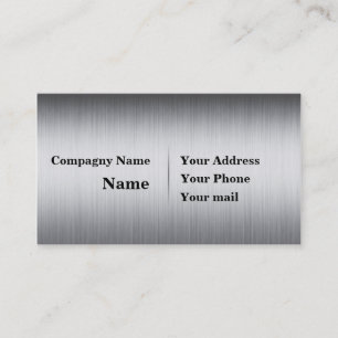 Tarjeta De Visita Metal cepillado