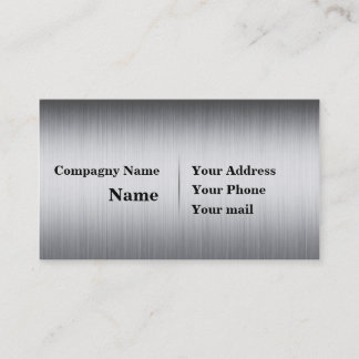 Tarjeta De Visita Metal cepillado