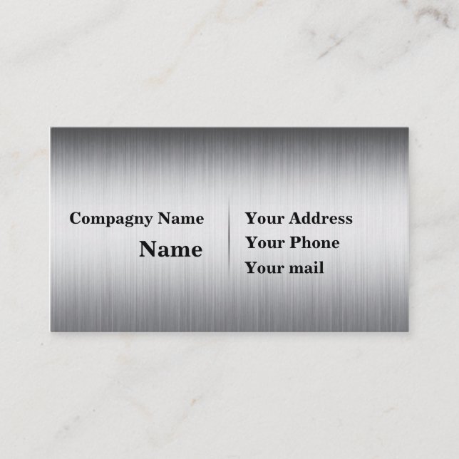 Tarjeta De Visita Metal cepillado (Anverso)